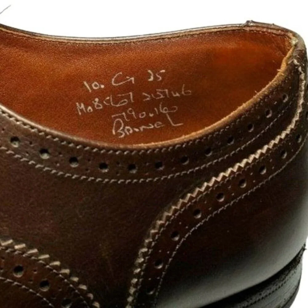 Vintage Church's Famous English Shoes Custom Brown Leather Dress Oxford Mens 11 - Picture 5 of 8